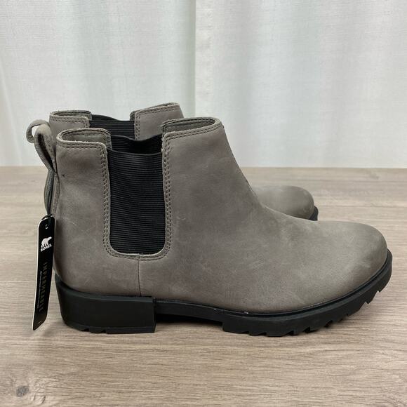 Sorel Gray Emelie II Waterproof Chelsea Boot Sz.9 NWOB - Picture 10 of 14